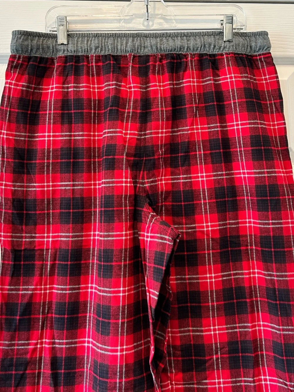 Eddie Bauer Plaid Flannel Sleep Pants Size Large Men's Red Black Gray Pajama